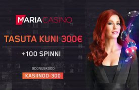 maria-tervitusboonus-tasuta-spinnid-boonused-1-275x180 MARIA TERVITUSBOONUS 100% KUNI €300 +100 TASUTA SPINNI kasiino kampaaniad page-2 kasiino kampaaniad page-2 maria tervitusboonus tasuta spinnid boonused 1 275x180