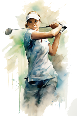 naine golf player a watercolor art style 445b2583 699e 497c 8f72 cb37ff8375c4
