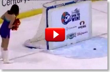 lady wins truck ice hockey video 1