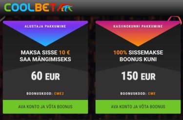 TERVITUSBOONUS 100% KUNI €150
