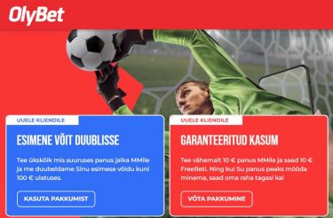 kaks pakkumist spordis uutele klientidele olybet 2022