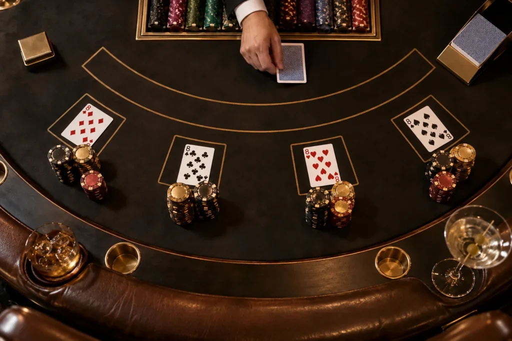 Don Johnson blackjack: kuidas üks mees võitis Atlantic City kasiinodelt 15 miljonit 3 Kõrgete panustega blackjacki laud mitme poolitatud käe ja žetoonivirnadega