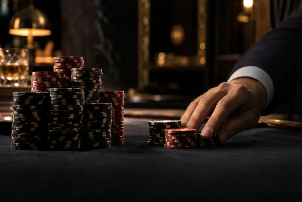 Don Johnson blackjack: kuidas üks mees võitis Atlantic City kasiinodelt 15 miljonit 2 Käsi lükkab osa žetoonivirnast laual tagasi – kahjumi tagasimakse