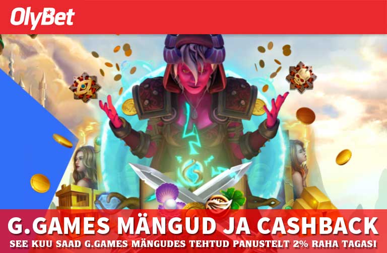 G.GAMES MÄNGUDE CASHBACK