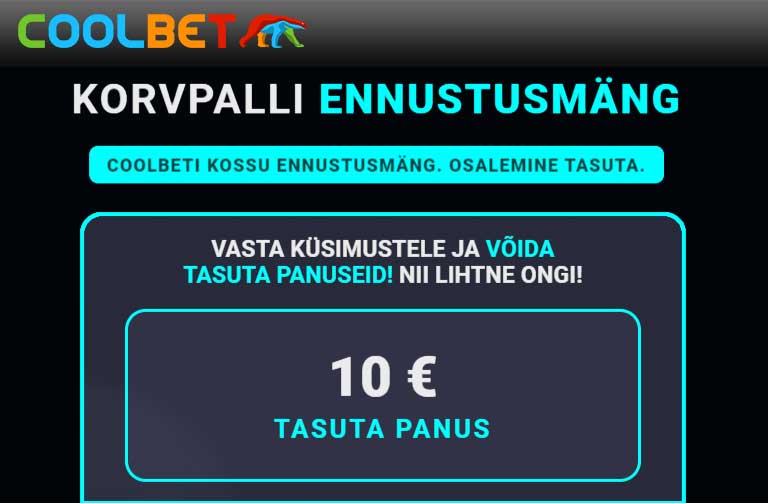 korvpalli ennustusmang viktoriin coolbet sport boonused 2023