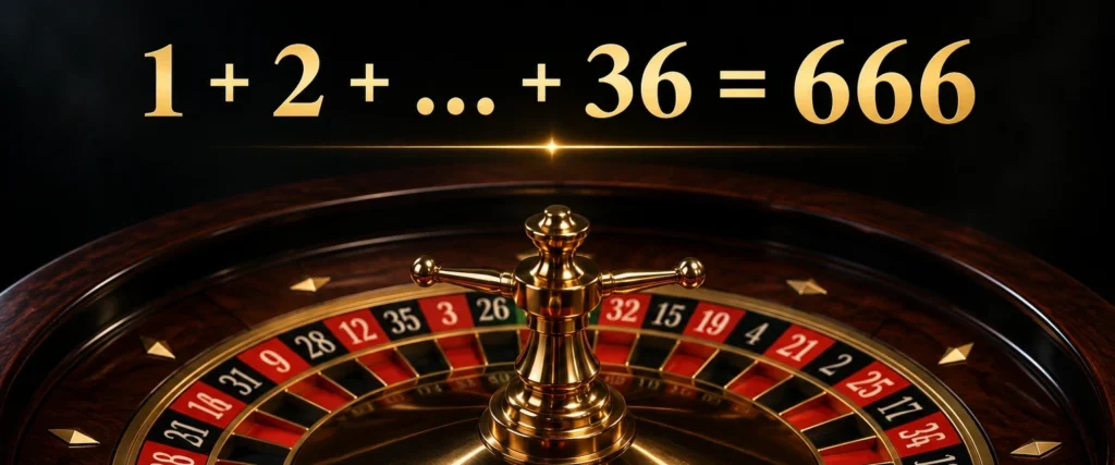 Huvitavad faktid hasartmängude maailmast: 24 lugu ajaloost, kasiinodest ja panustest 2 Ruletiratas ja tekst 1 + 2 + … + 36 = 666