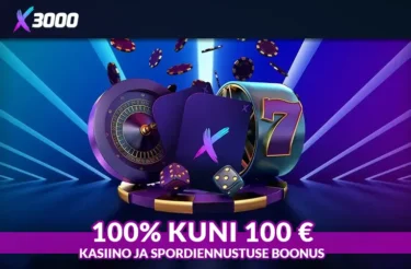 X3000 SPORDI JA KASIINO BOONUS