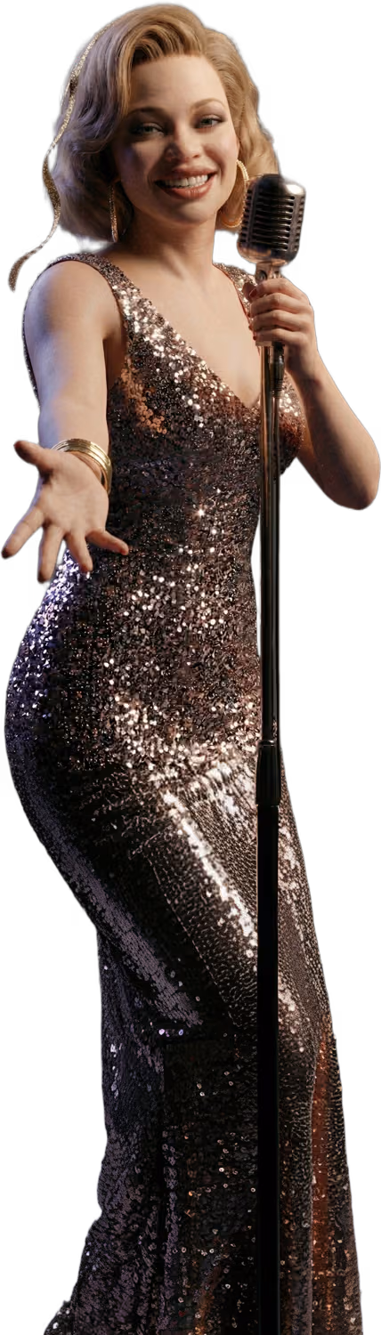 Eesti Laul 2026; naislaulja sädelevas kleidis