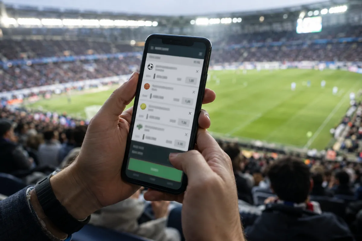 Betsafe ACCA võimendus: jalgpalli mitmikpanuse võit kuni 70% suurem 2 Nutitelefon mitme valikuga spordikupongiga staadionil