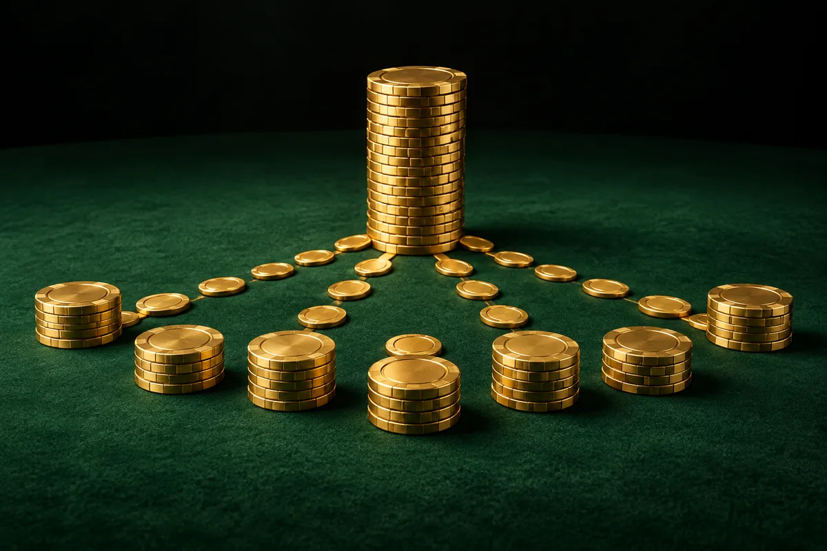 Betsafe freerollid: 500 € tasuta pokkeriturniir esmaspäeviti ja reedeti 3 Suur kuldne žetoonivirn jaguneb paljudeks väikesteks virnadeks