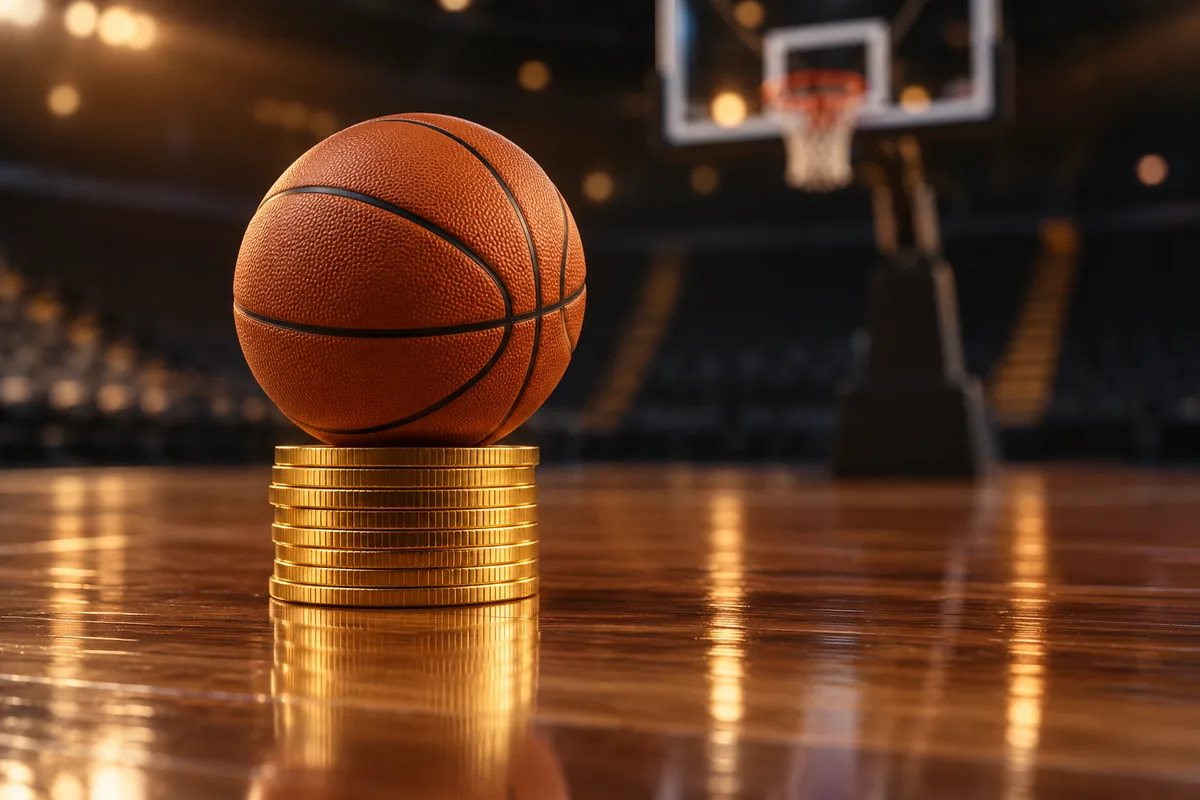 Betsafe NBA tasuta panus: 40 € korvpallipanuste eest 20 € Bet Builderisse 4 Korvpall kuldmüntide virna peal korvpalliväljakul