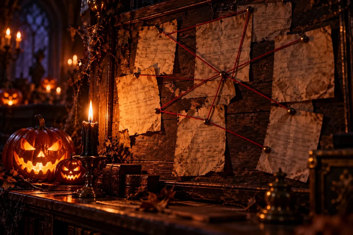 Coolbet Halloween Spin Street: 20 € kombopanuste eest 50 tasuta keerutust 2 Punase niidiga ühendatud panusesedelid puidust tahvlil