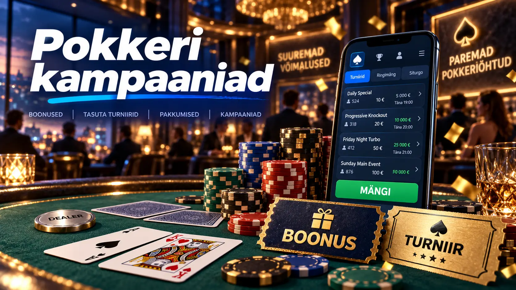 Pokkeri kampaaniad ja boonused, illustreeriv kaanepilt