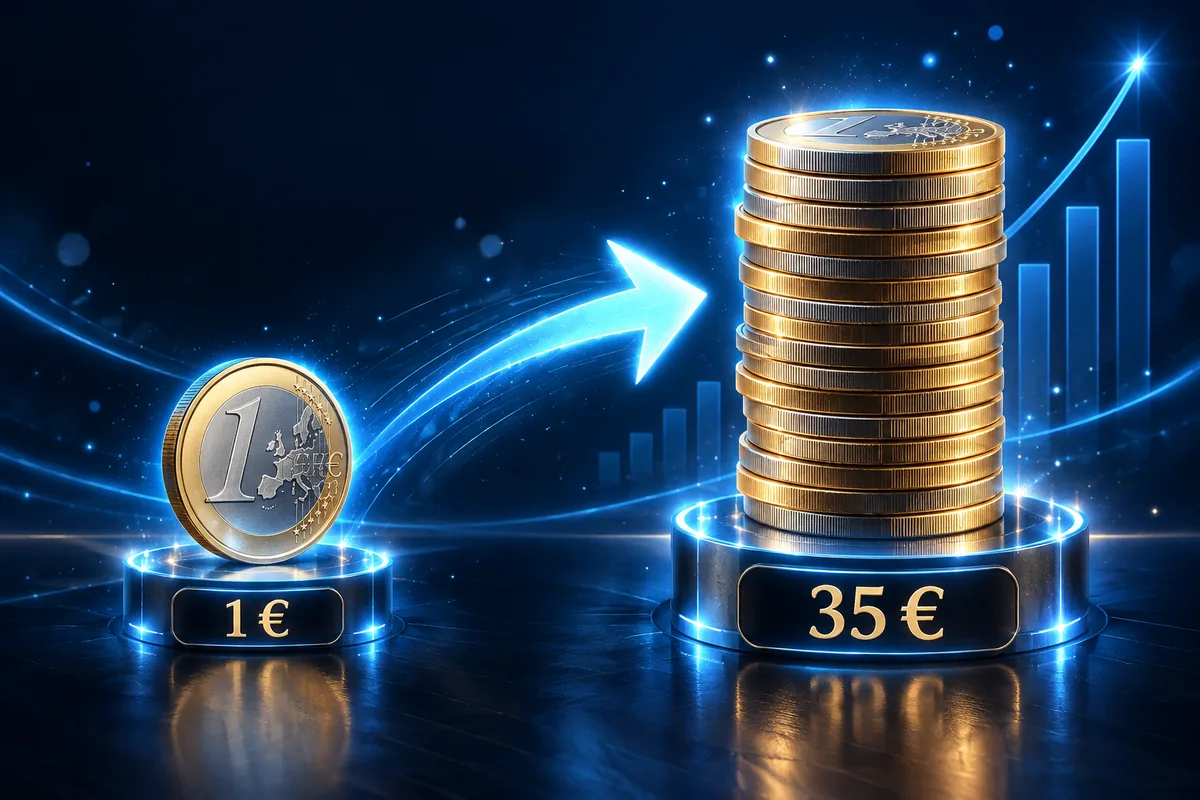 VivatBet: panusta 1 € Manchester City–PSG mängule ja saa võidu korral kokku 35 € 2 1 € münt ja nool kõrge mündivirnani, mille all on 35 €