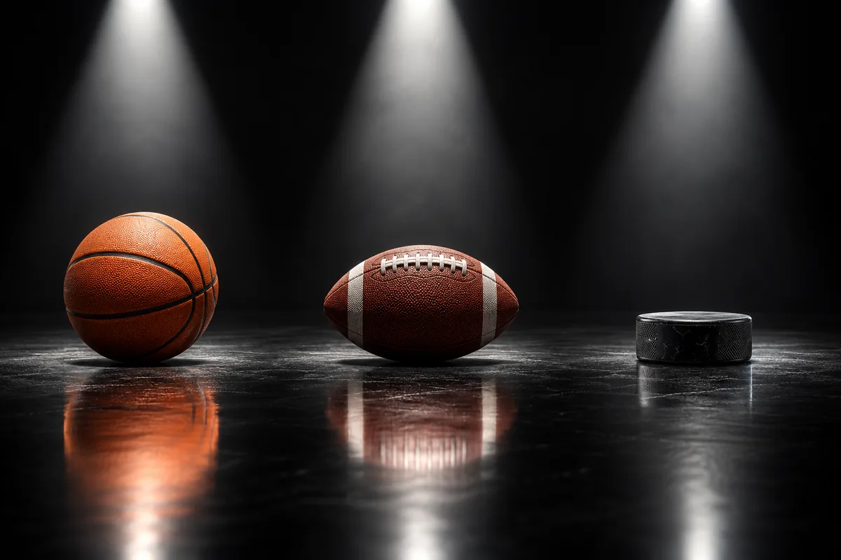 Winz Ameerika spordinädal: NBA, NFL-i ja NHL-i panuste eest kuni 60 € tasuta panuseid 4 Korvpall, Ameerika jalgpall ja hokilitter kolme prožektori valguses